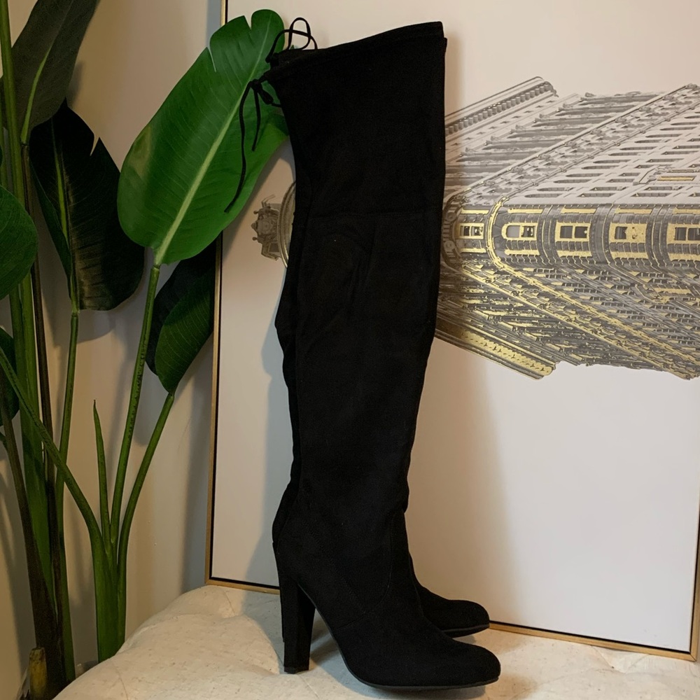 Steve Madden Black Over the Knee Boots - Size 9.5